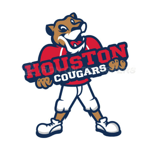 Houston Cougars Logo T-shirts Iron On Transfers N4573 - Click Image to Close